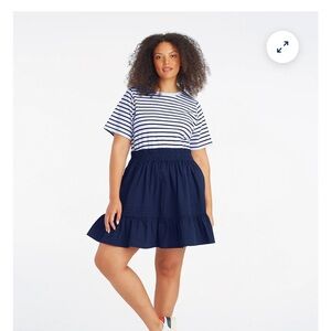 Draper James Navy Blue A-Line Skirt